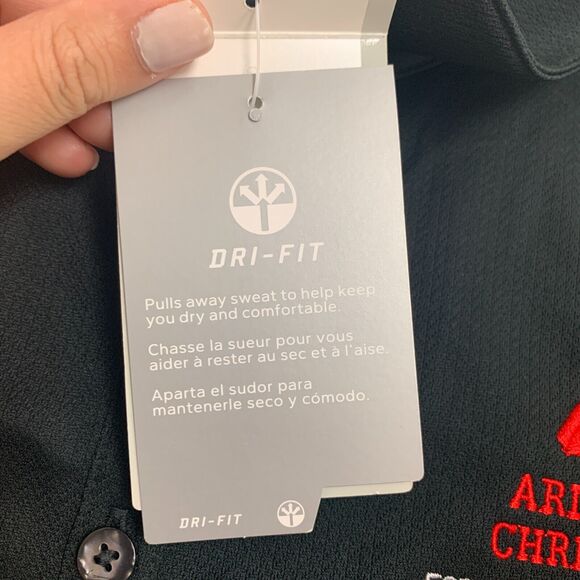 Nike Arizona Christian University Polo Shirt Womens XXL Black Performance Golf - Picture 9 of 14